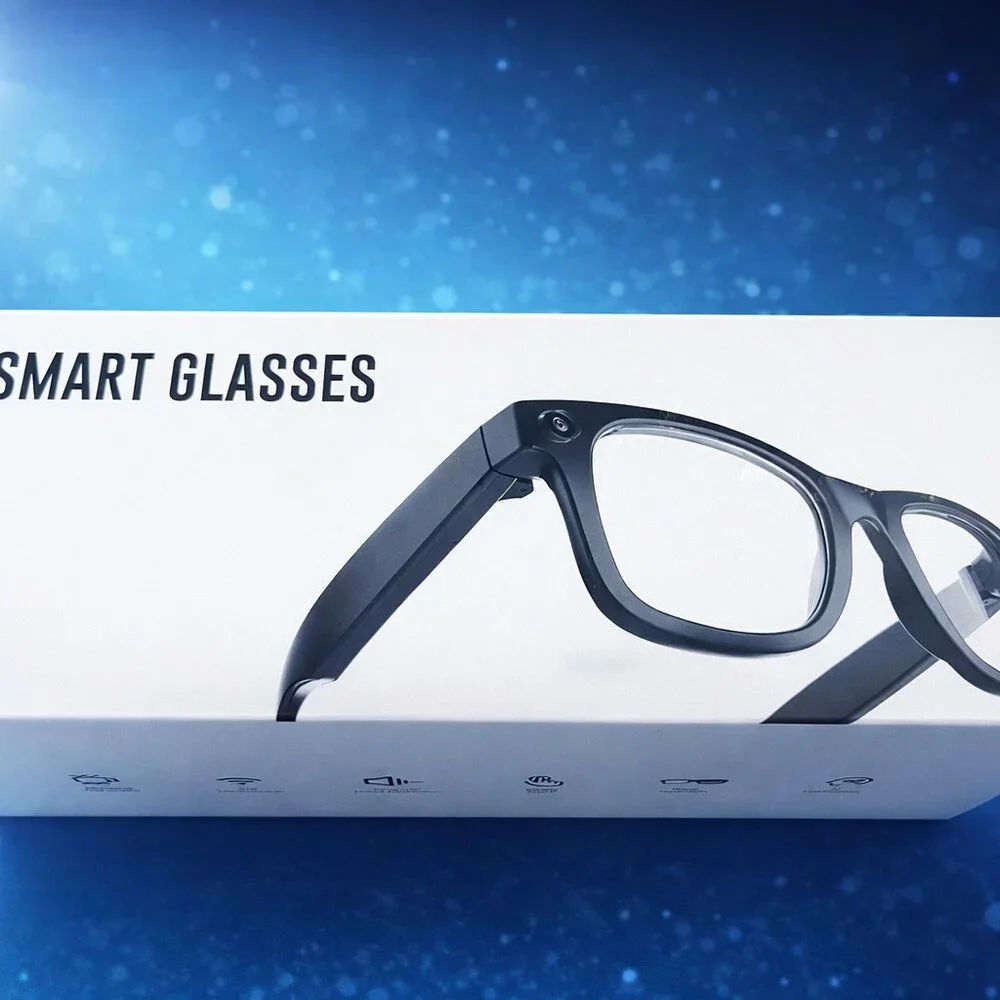 Smart HD Camera Glasses 8MP Photo Video Recording Headphone Mic AI Translation
